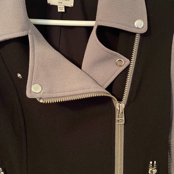 Aritzia Wilfred Montesson Moto Jacket Black and Grey Size 2 (XS) - Picture 6 of 11